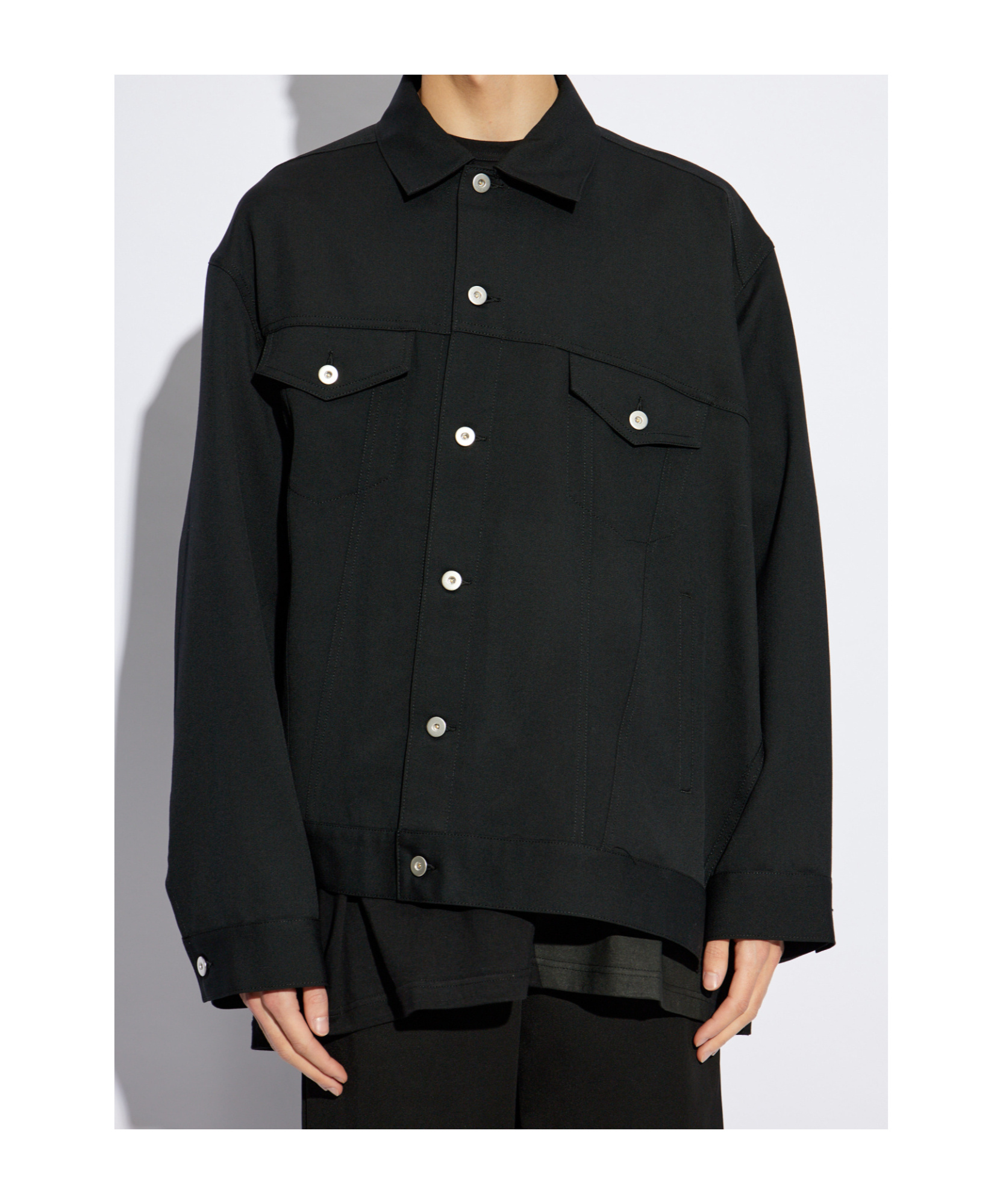 Comme Des Garçons Long Sleeve Casual Jacket In Black