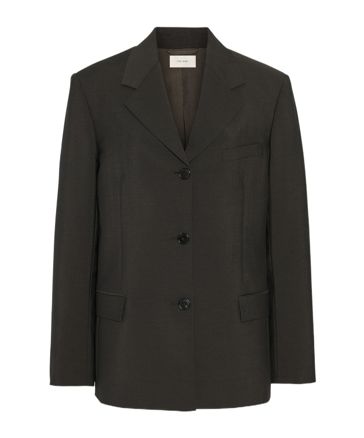 The Row Single-breasted Wool Jacket In Black
