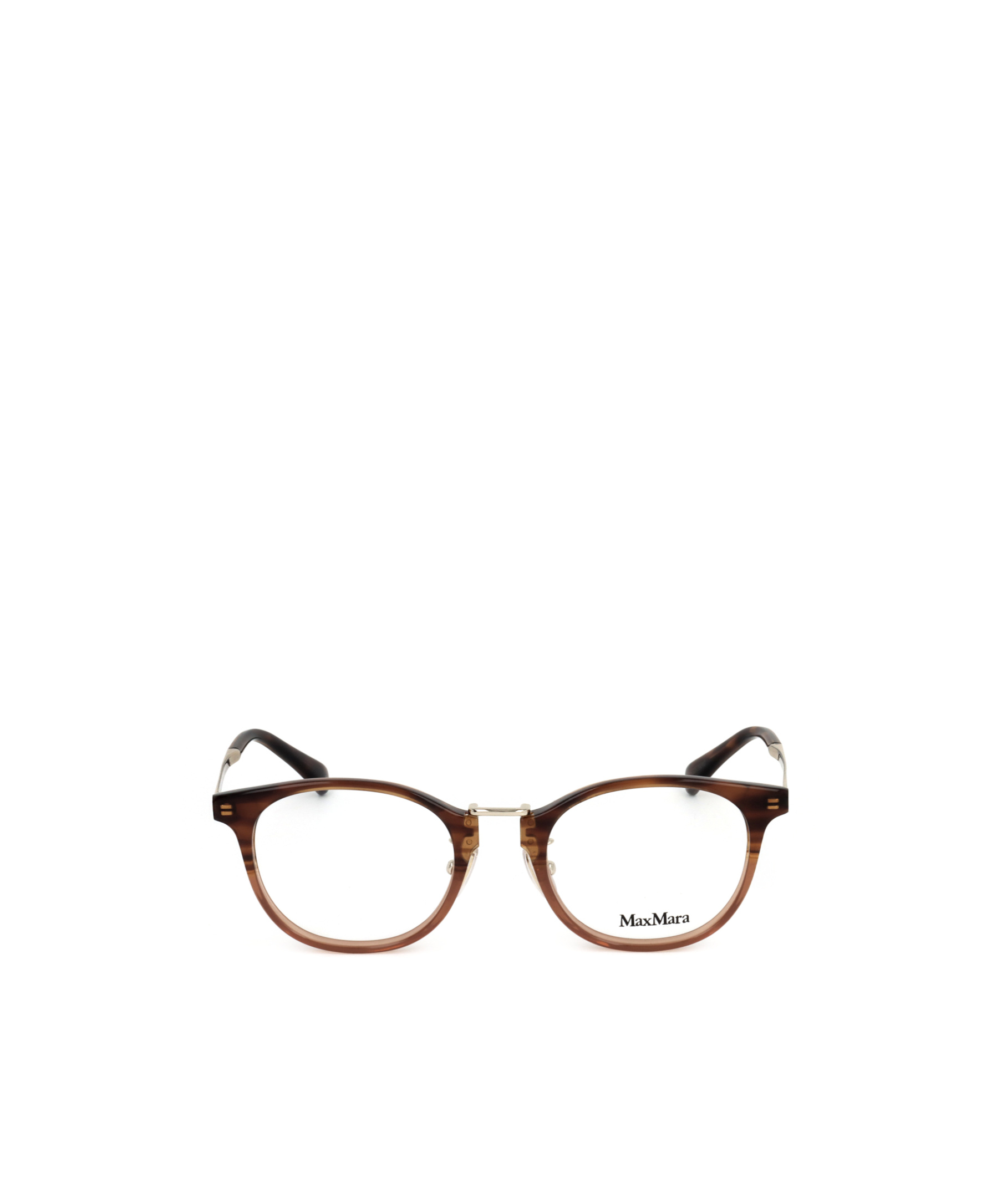 Shop Max Mara Pantos Frame Glasses In White