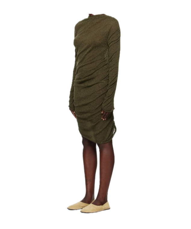 Issey Miyake Knitted Dress In Green