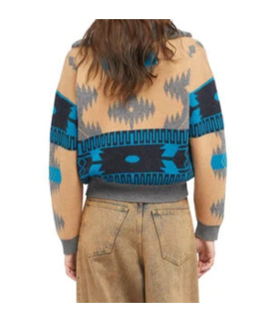 Alanui Icon Jacquard Fringe Bomber Jacket In Multi