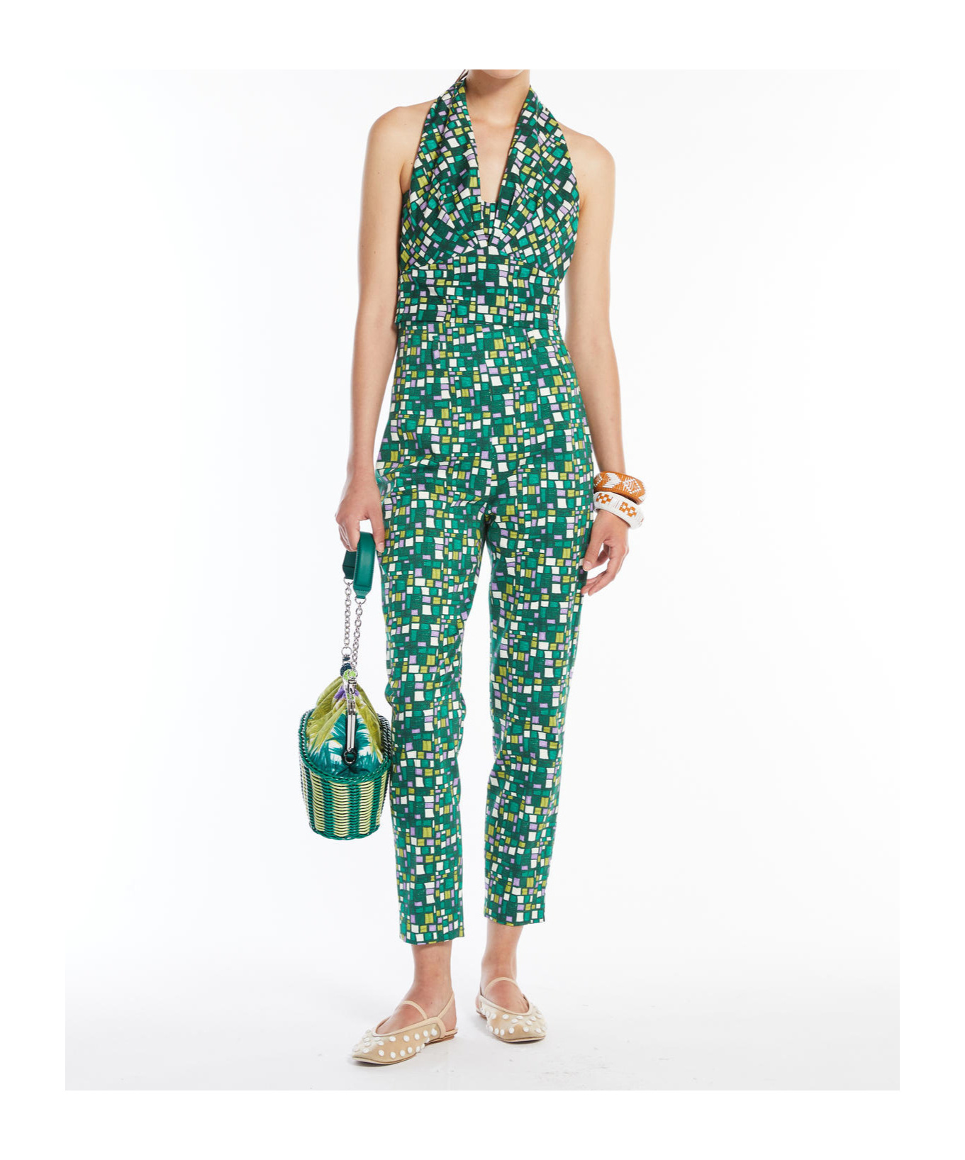 Weekend Max Mara V-neck Sleeveless Vest In Green
