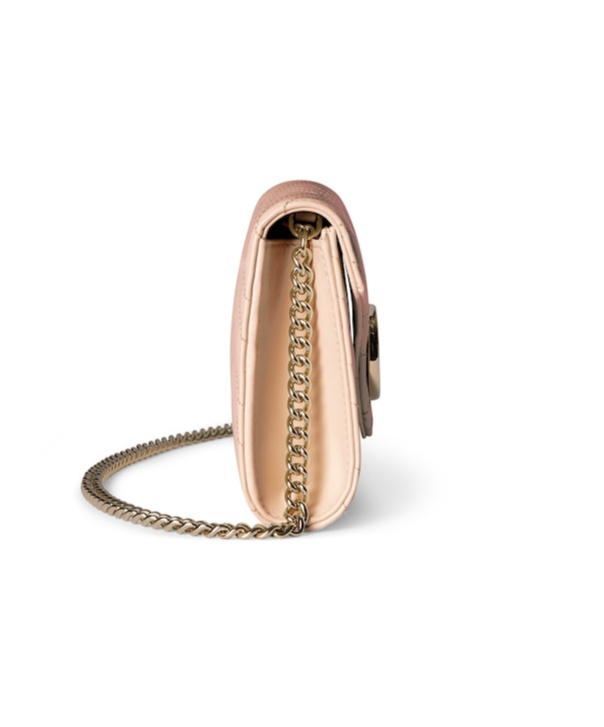 Gucci Gg Marmont Wallet On Chain In Pink