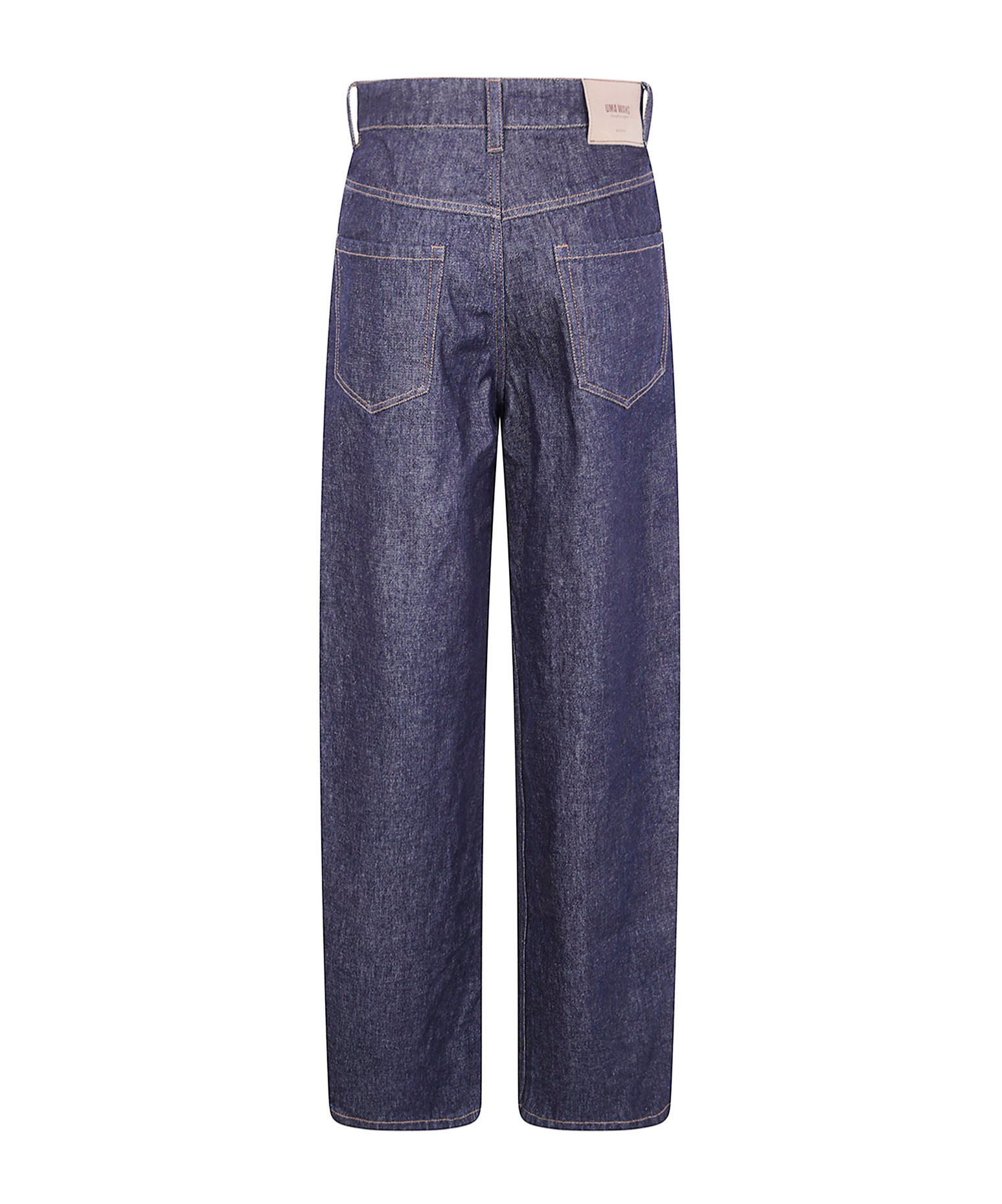 Uma Wang Belt Loop Jeans In Blue