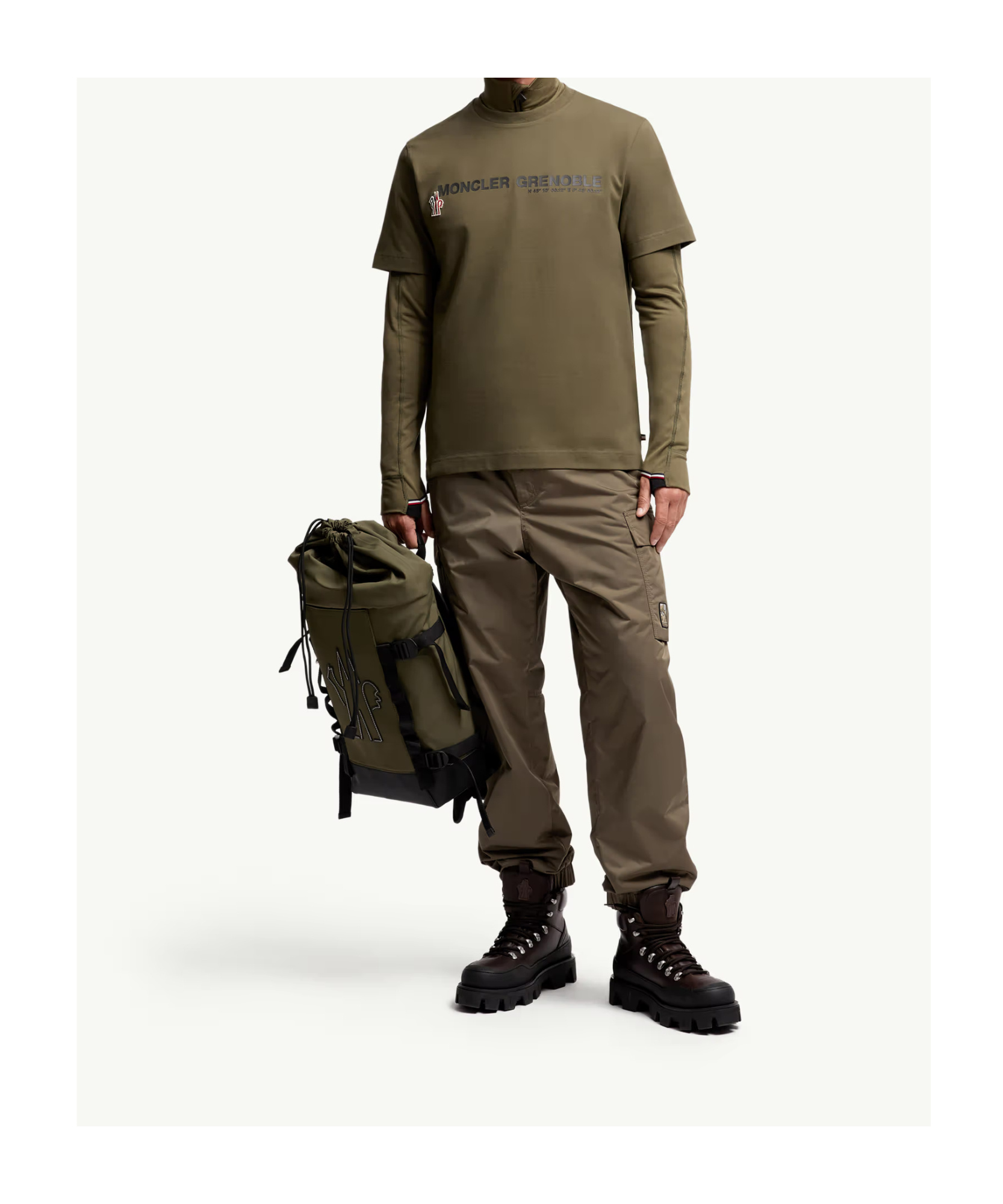 Moncler Grenoble Script T-shirt In Green