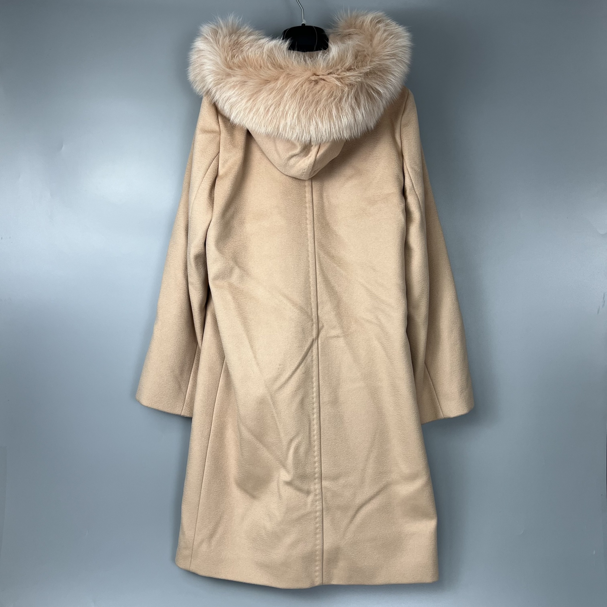 Max Mara Long-sleeved Coat In Nude