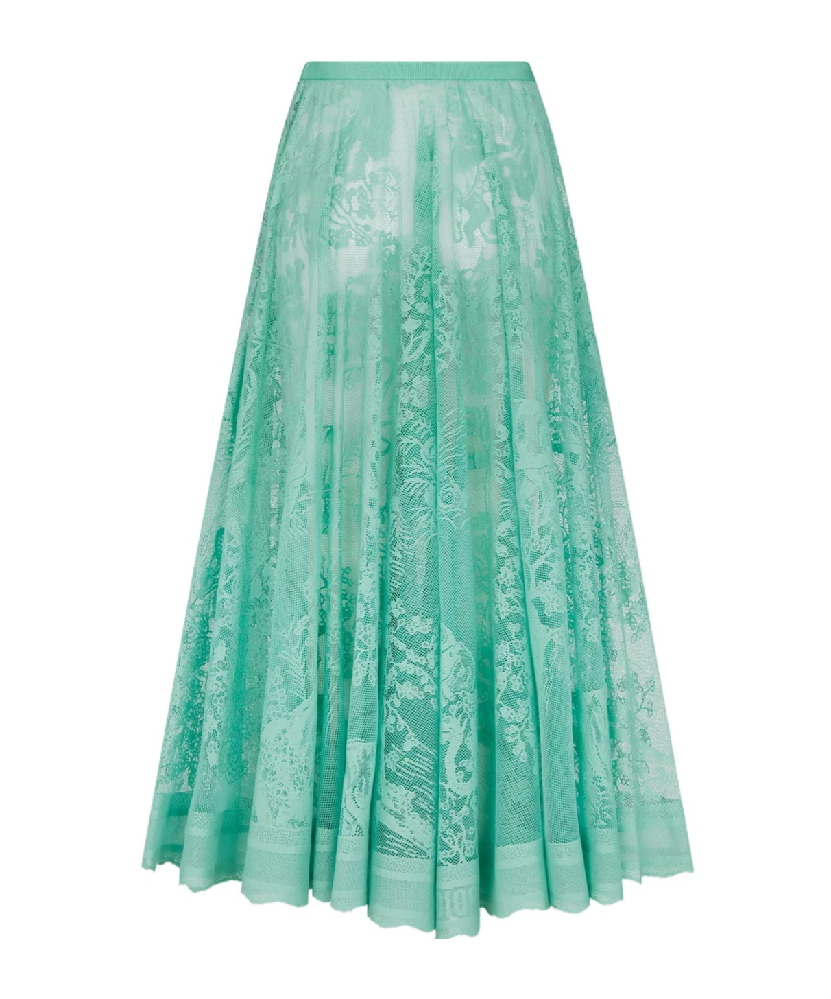 Dior Iviera Flared Mid-length Skirt In Green