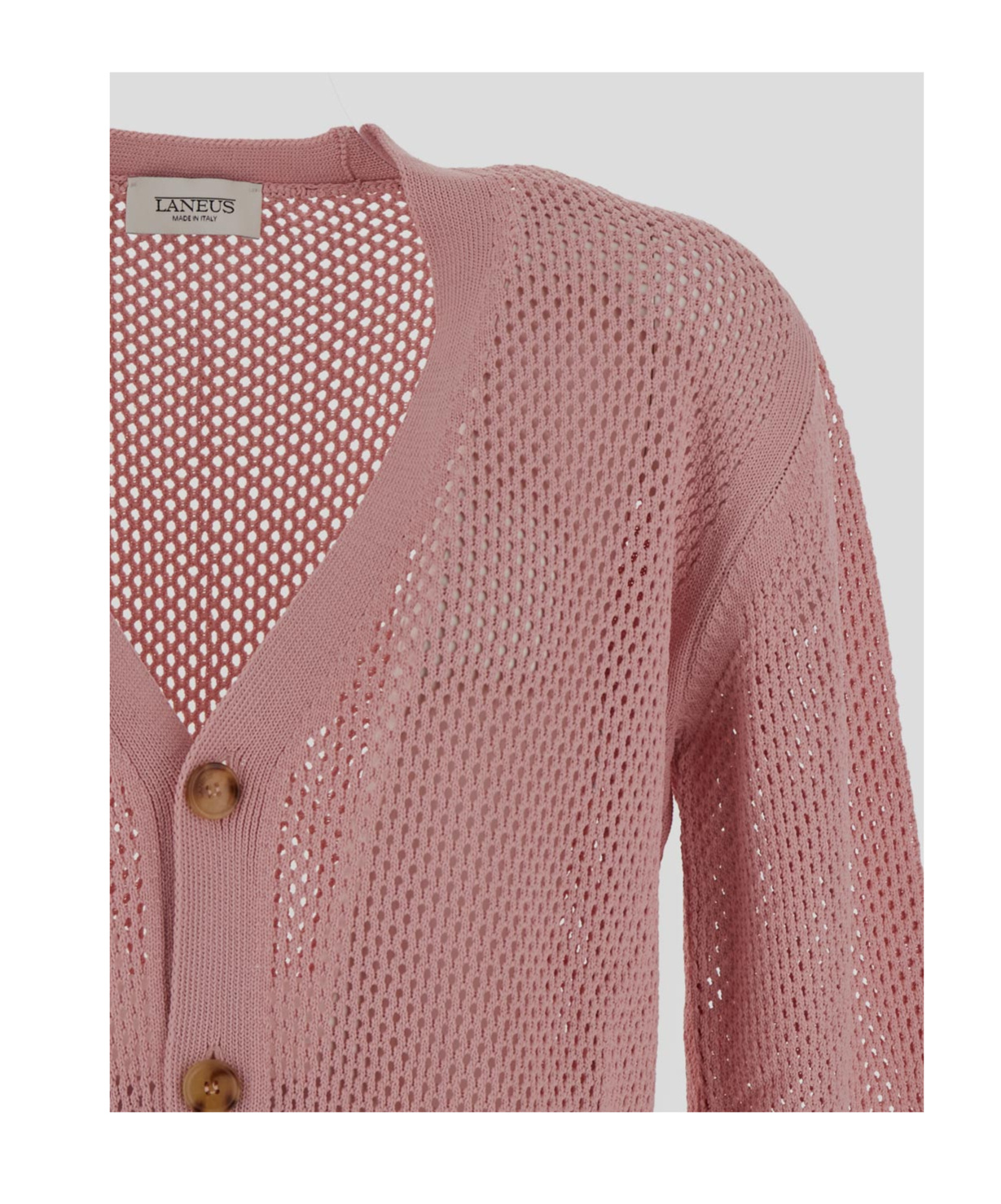 Laneus Openwork Cardigan With Button Fastening