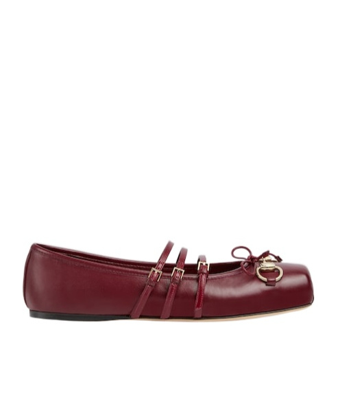 Shop Gucci Women's Horsebit Ballet Flat In Red