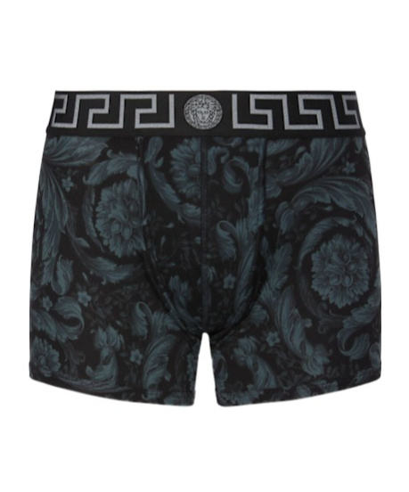 Versace Barocco Print Cotton Blend Boxer Briefs
