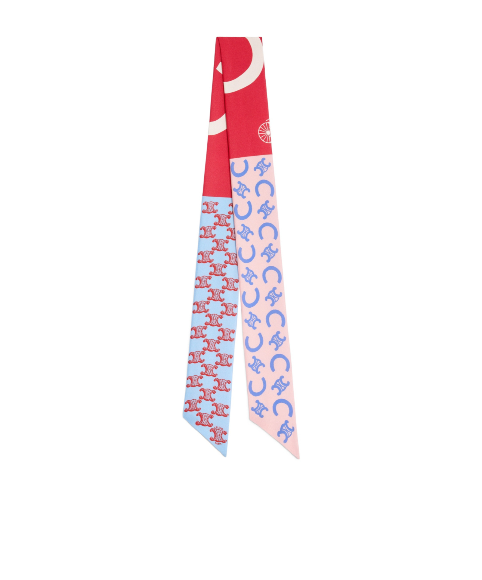 Celine Ribbon In Silk Twill In Pink