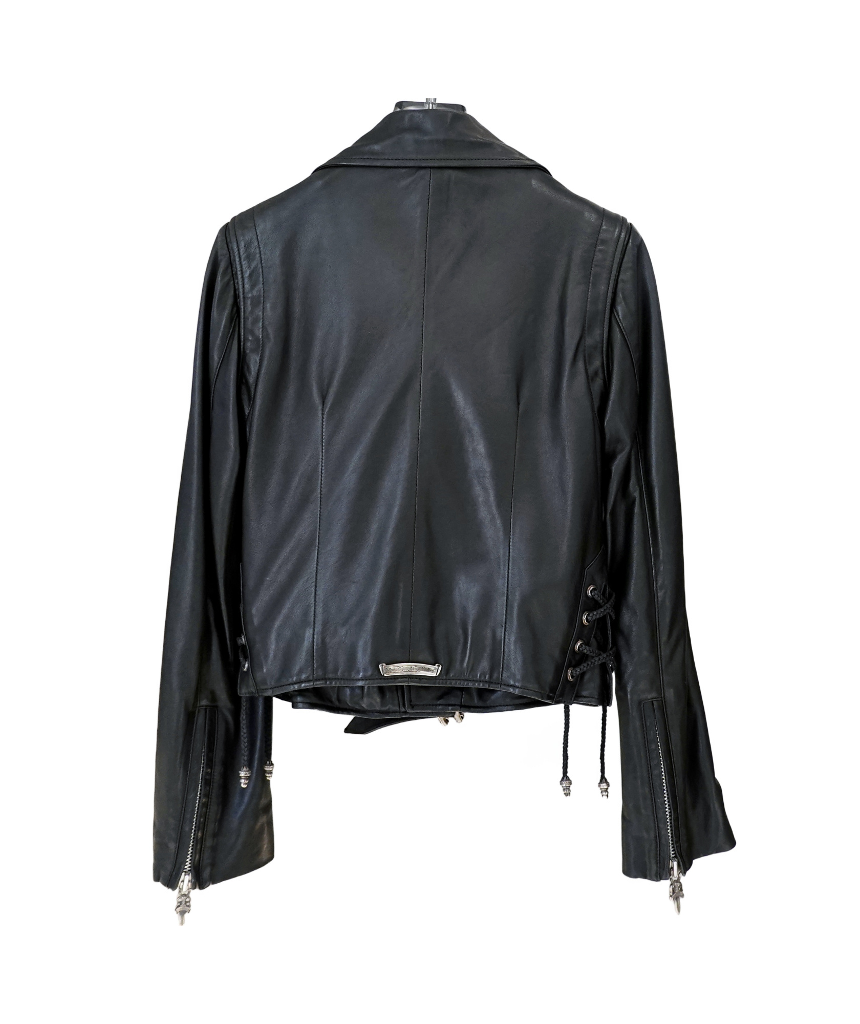 Chrome Hearts Motorcycle Leather Jacket In Black