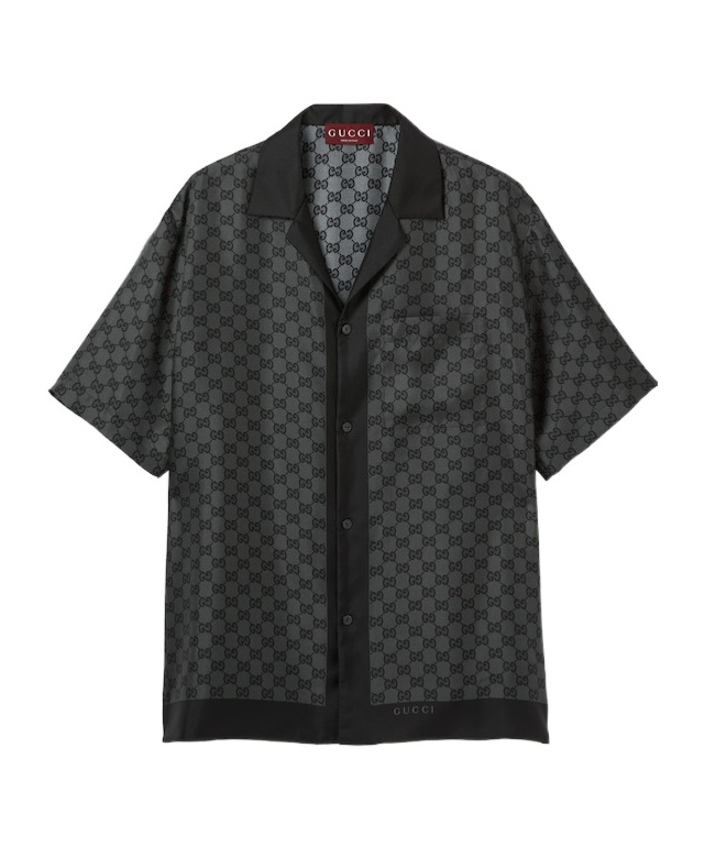 Gucci Printed Silk Twill Bowling Shirt