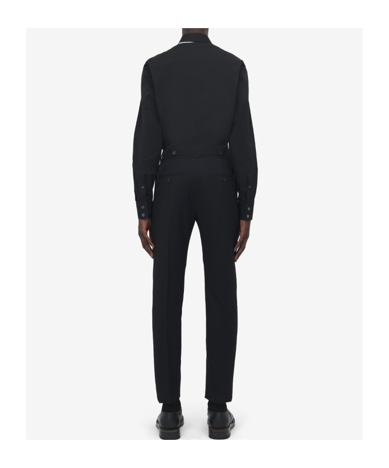 Alexander Mcqueen Men's Wool Mohair Tailored Trousers In Black In Black