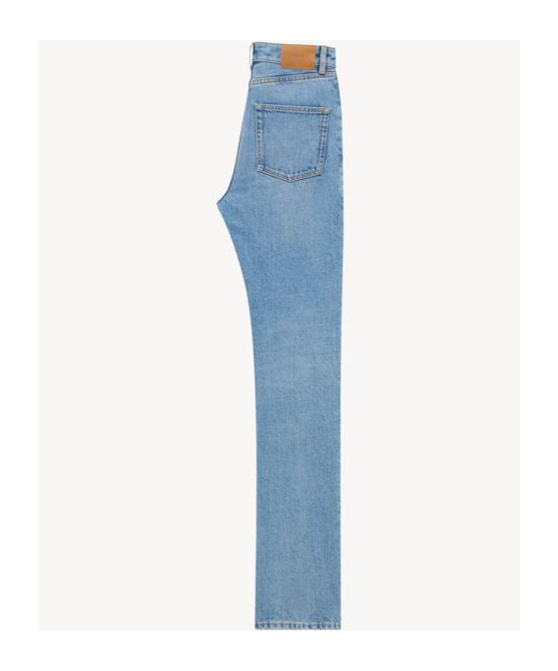 Saint Laurent 90s Bahama Blue Slim-fit Jeans In Multi