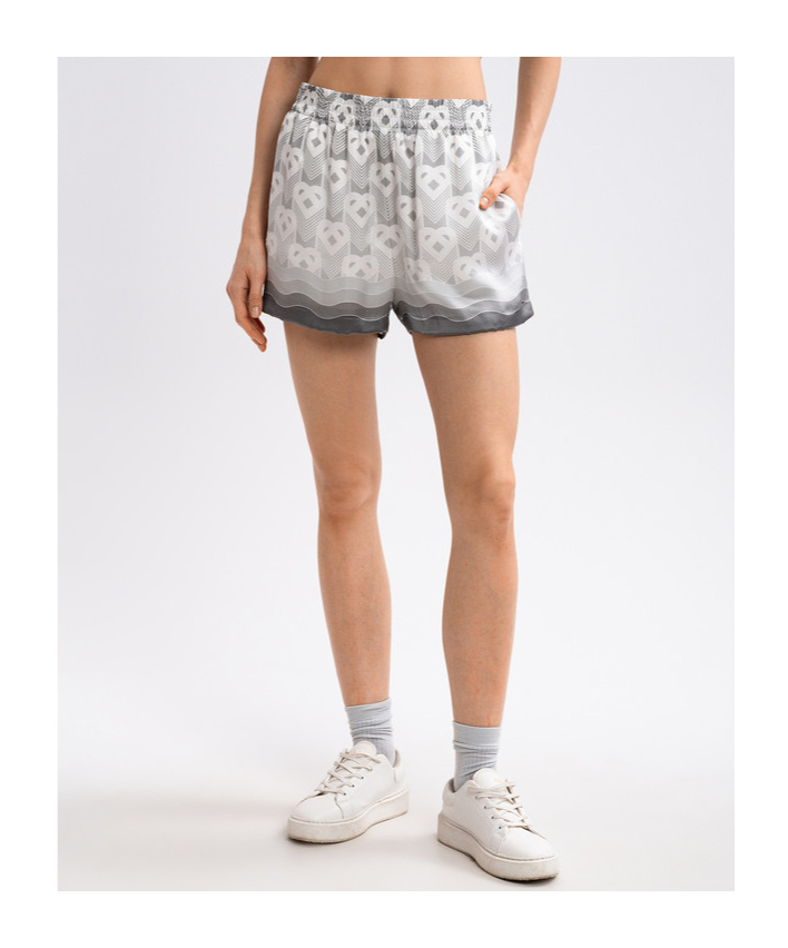 Casablanca Elastic Waist Shorts In White