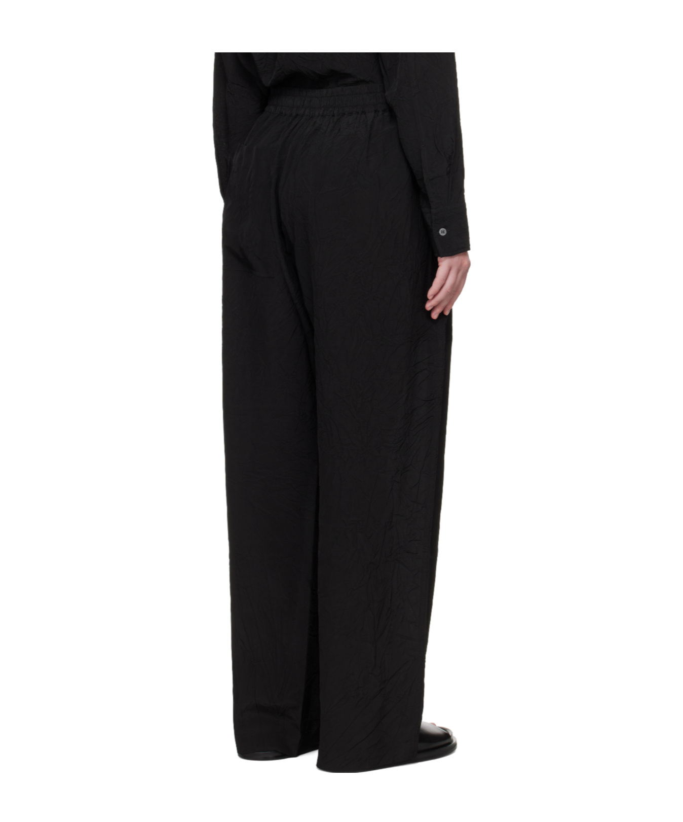 Studio Nicholson Capel Drawstring Straight-leg Trousers In Black