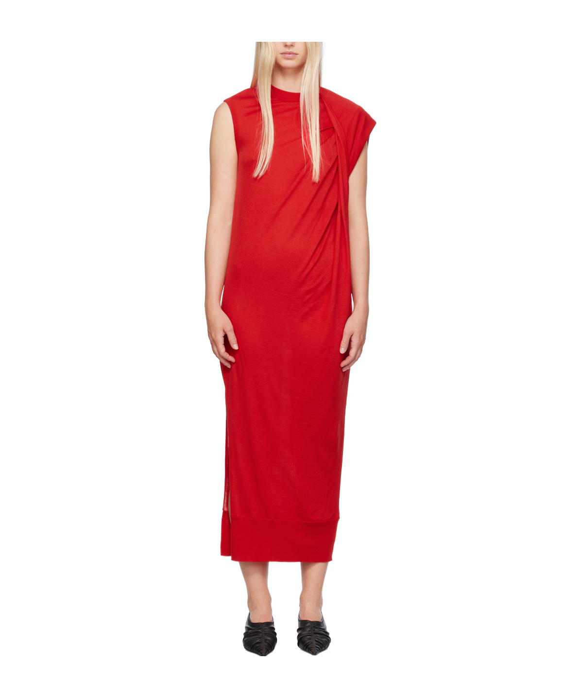 Shop Stella Mccartney Pendant Knit Dress In Red