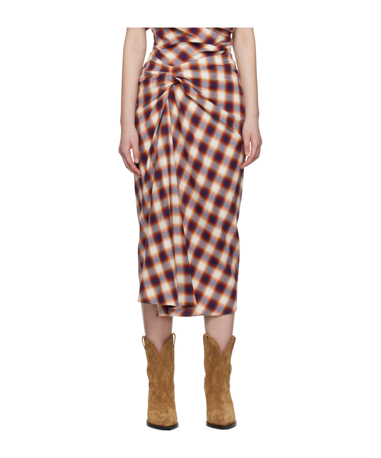 Shop Isabel Marant Étoile Tijuana Midi Skirt In Nude