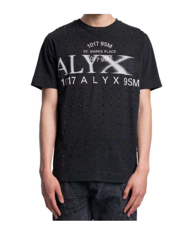 Alyx Item O-neck Short-sleeved T-shirt In Black