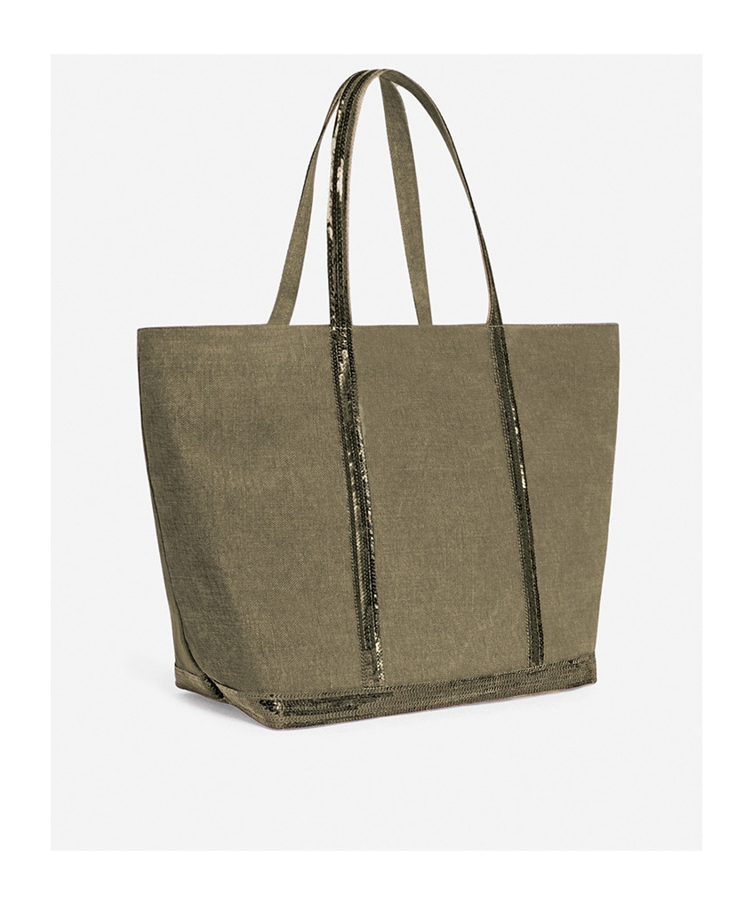 Vanessa Bruno Large Cabas Shoulder Bag In Green