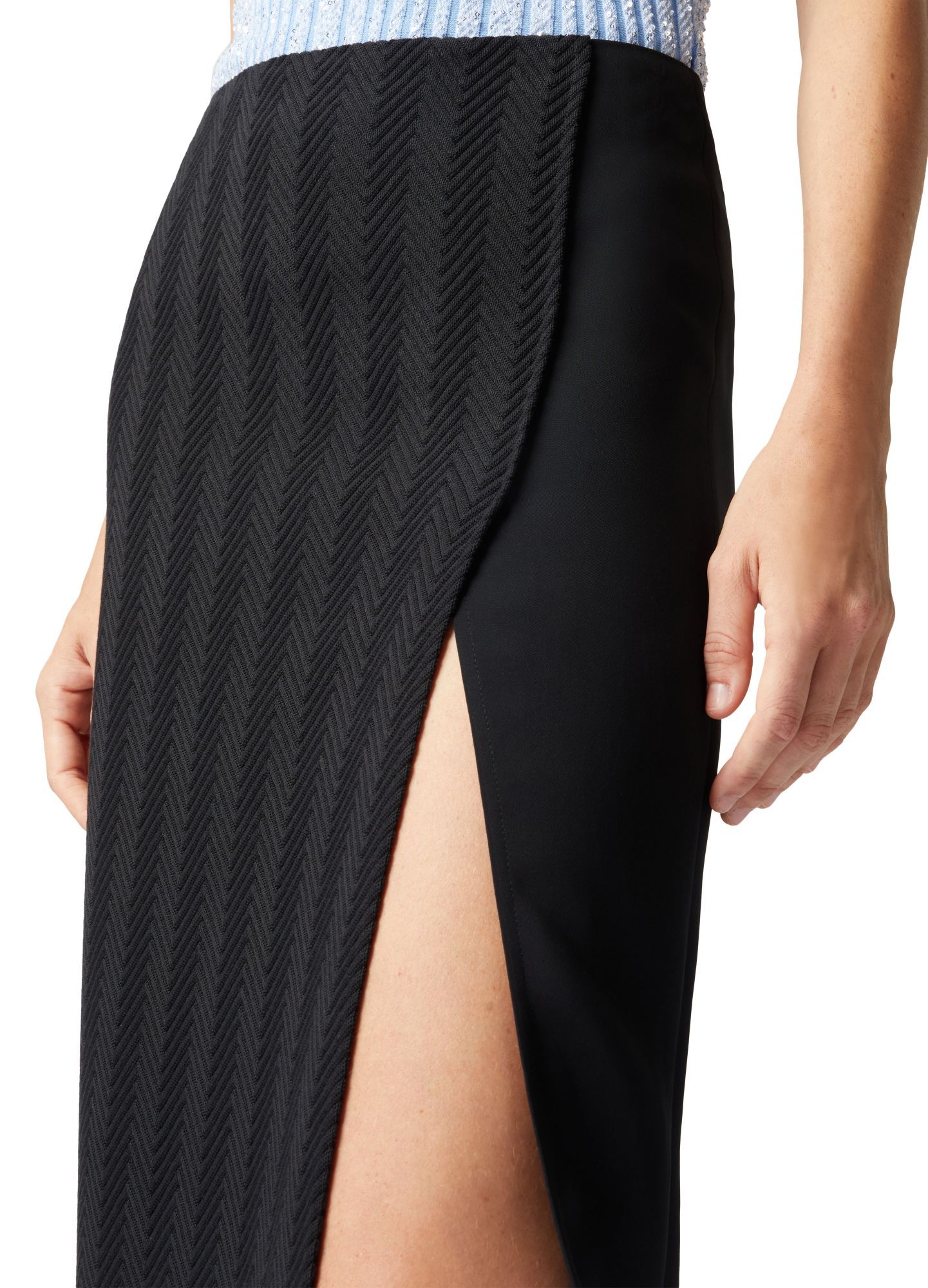 Missoni Zigzag-pattern Midi Skirt In Black