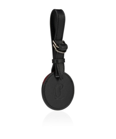 Christian Louboutin Logo Keychain In Black
