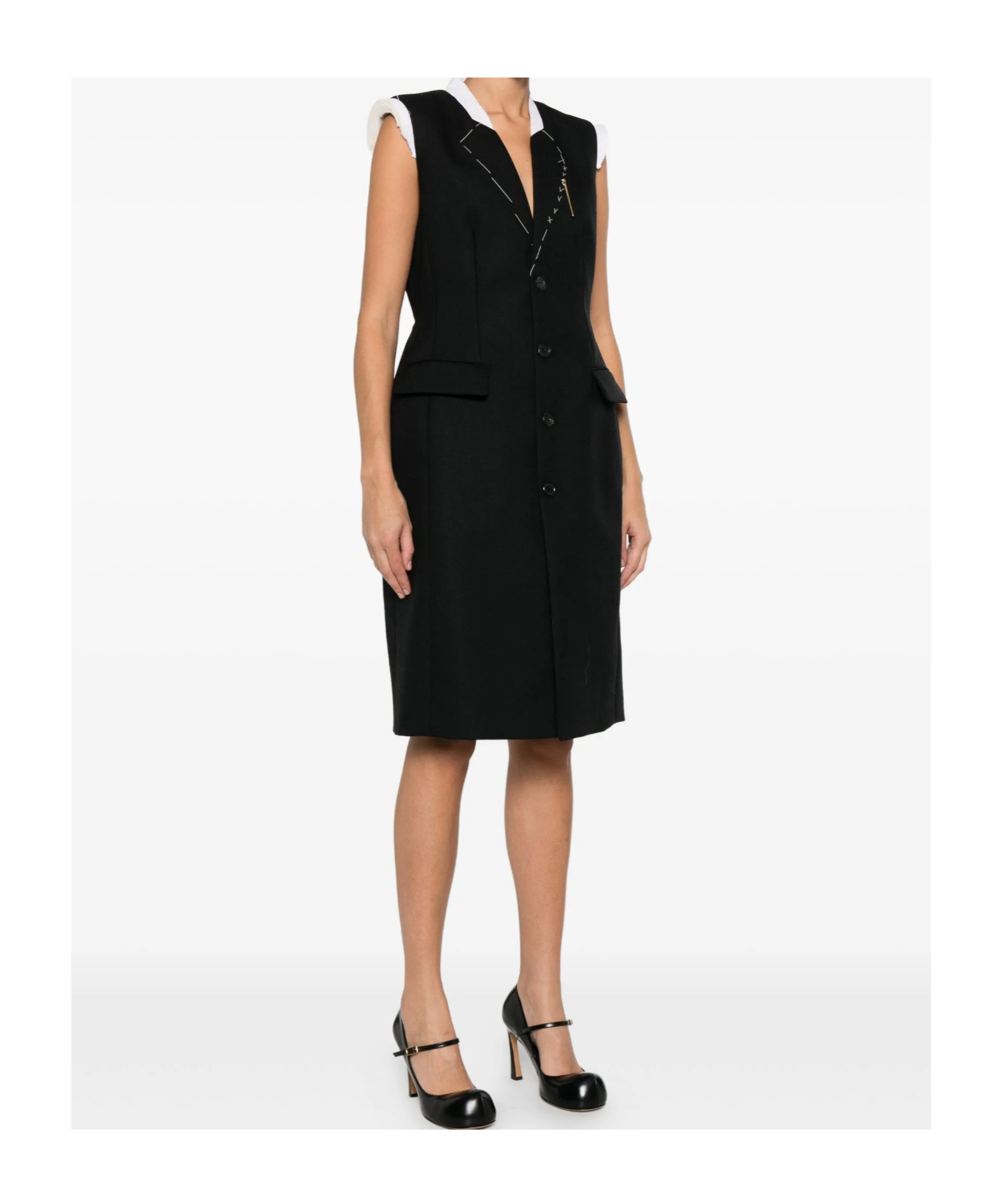 Moschino Buttoned Blazer Dress In Black
