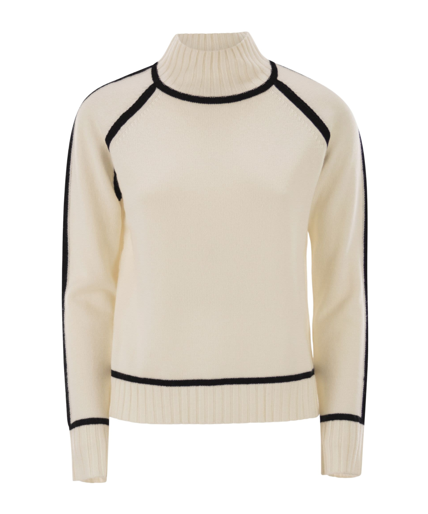 Max Mara Studio Pescara High Neck Jumper In Brown
