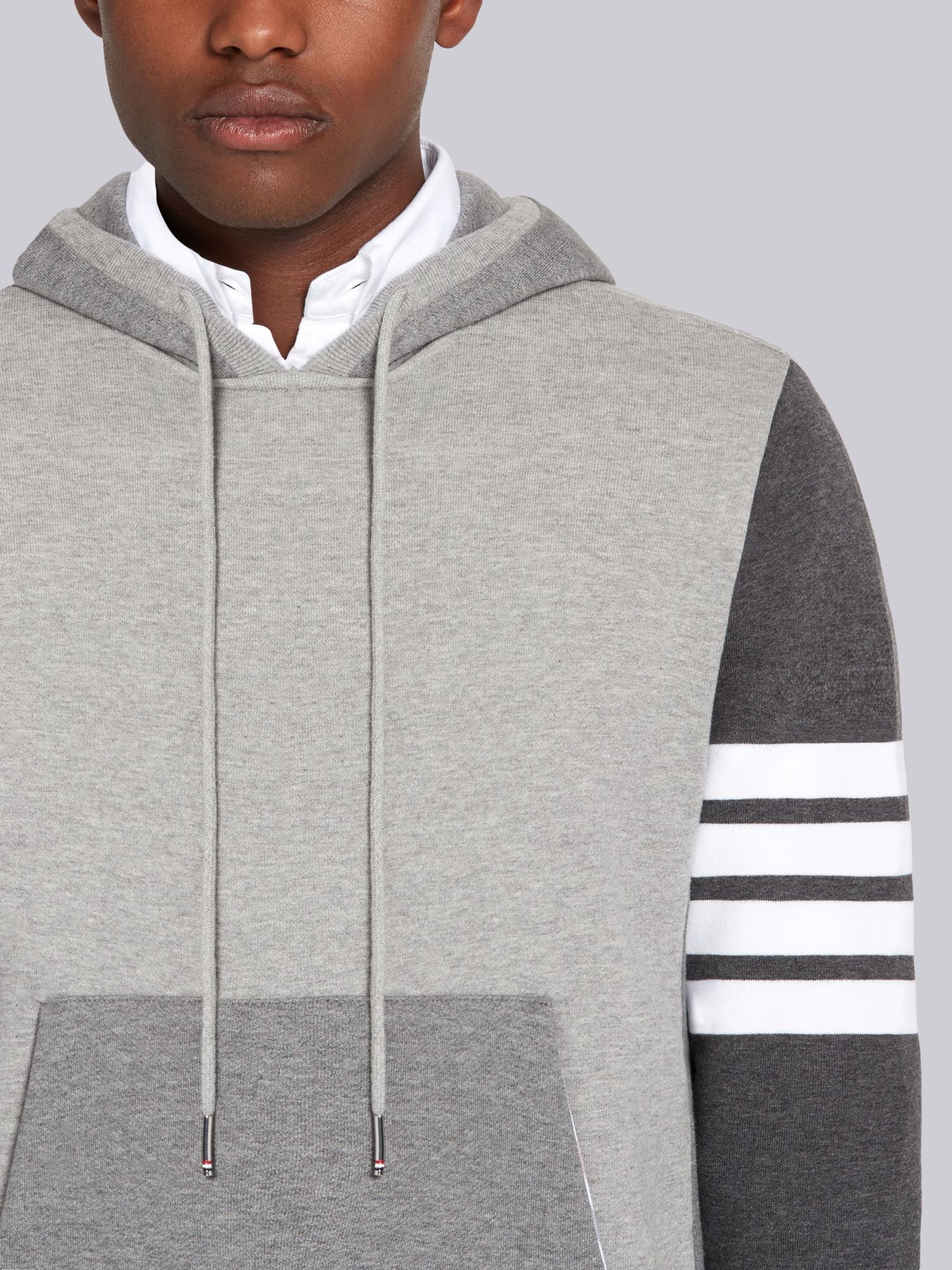 Thom Browne Men's Hoodie Pullover With Tona Fun Mix In Gray