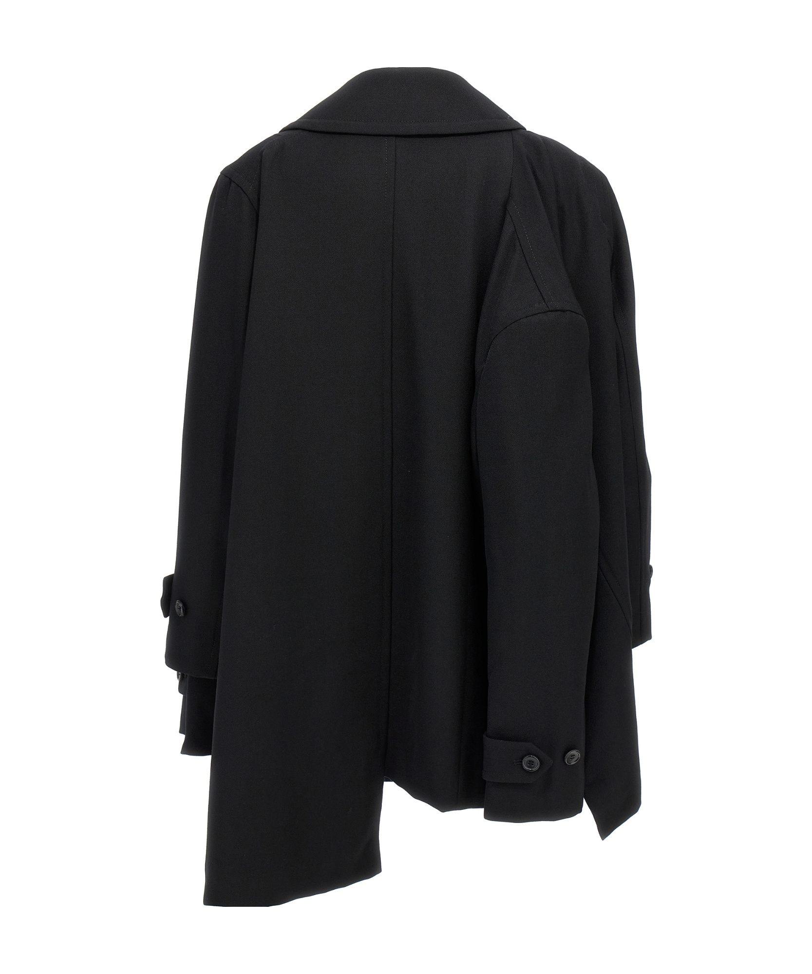 Shop Comme Des Garçons Double-breasted Coat In Black
