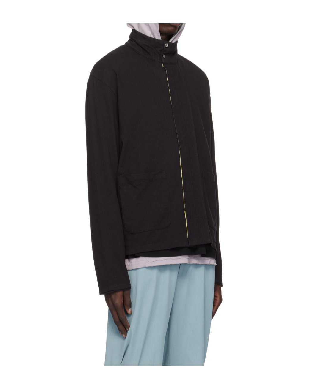Kiko Kostadinov Levi's X  Asymmetric Stand Collar Jacket In Black