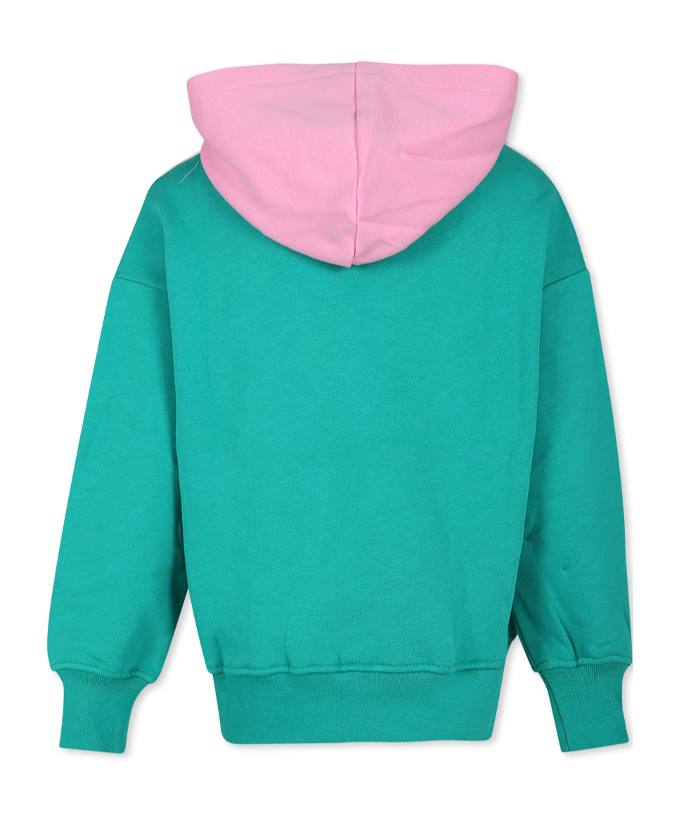 Msgm Patchwork-hoodie Mit Logo-print In Pink