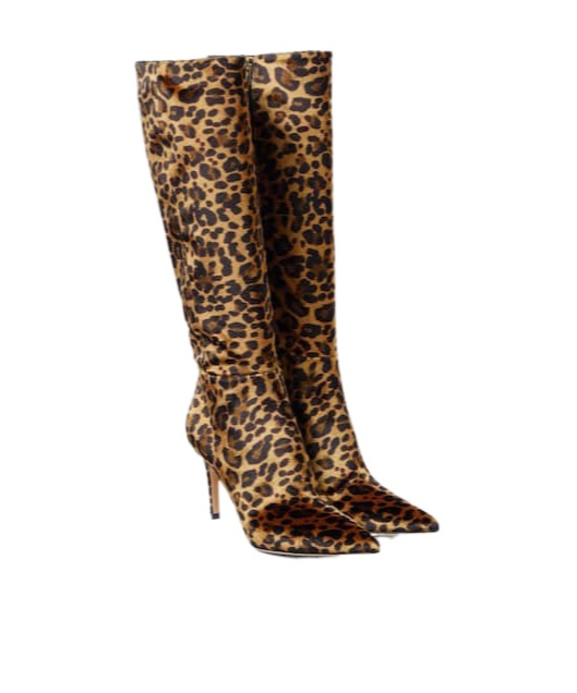 Gianvito Rossi Versatile Leopard Print Tall Boots In Brown