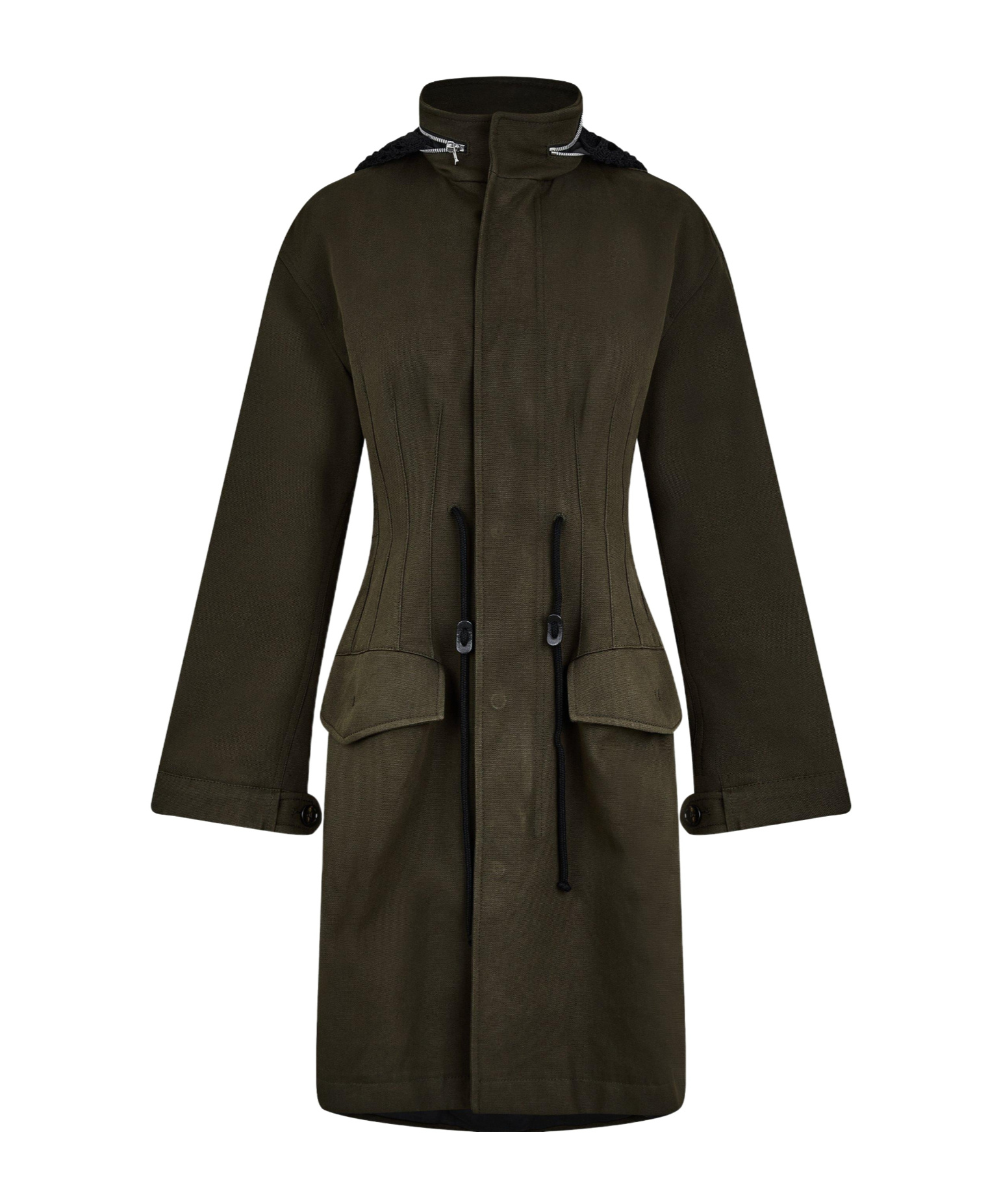 Bottega Veneta Weather Resistant Parka In Black