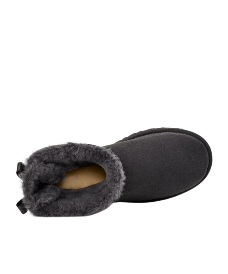 Ugg Mini Bailey Bow Ii Shearling Fur Boots In Black