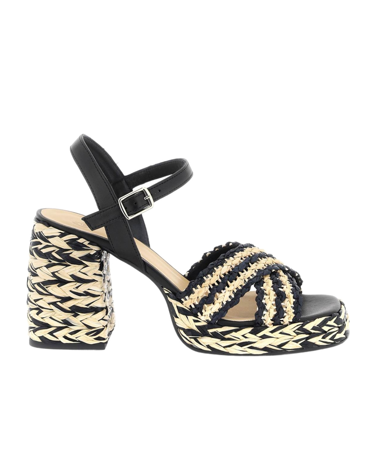 Shop Castaã±er Castañer Vicen Crossover Strap Platform Sandals In Multicolor