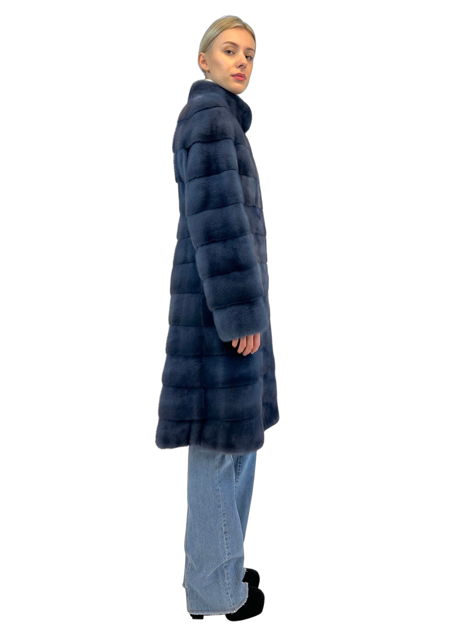 Liska Long-sleeved Fur In Blue