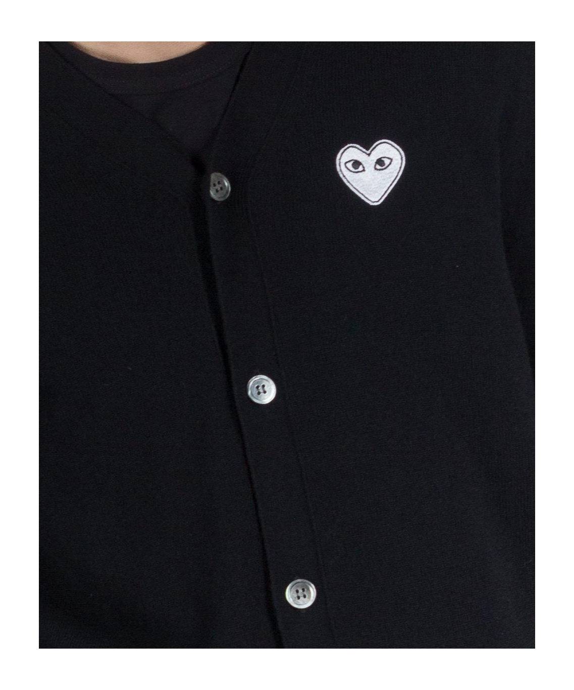 Comme Des Garçons Play Long-sleeved Sweater In Black