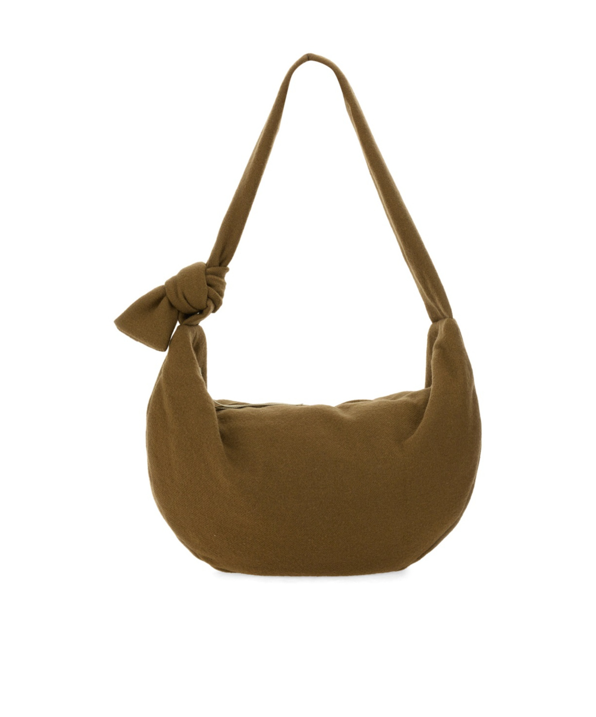Alysi Brown Wool Bag With Unique Knot Detail In Brown