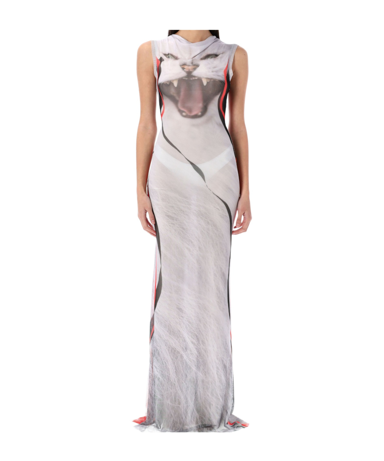 OTTOLINGER OTTOLINGER MESH GRAPHIC MAXI DRESS