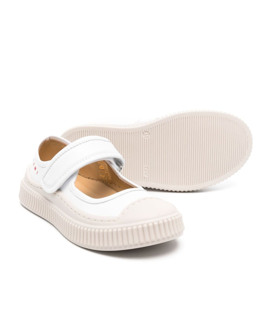 Marni Round Toe Sneakers In White