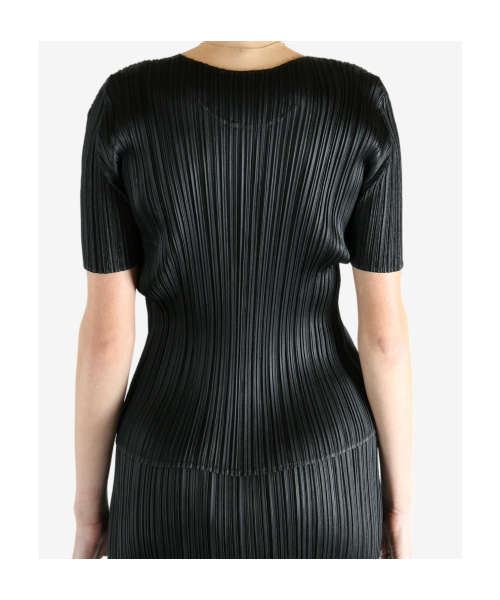 Issey Miyake Crew Neck Shirt In Black