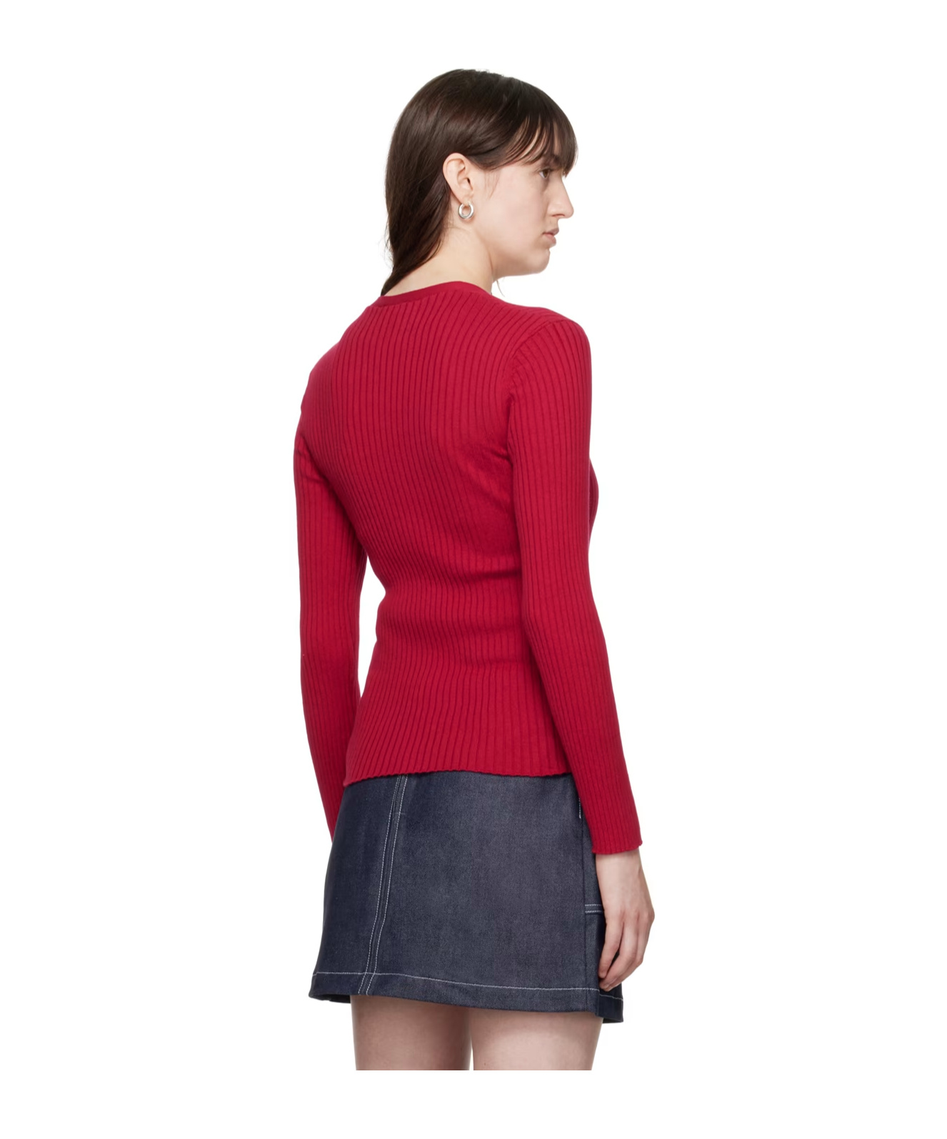 Apc Red Katie Holmes Edition Camille Sweater In Red