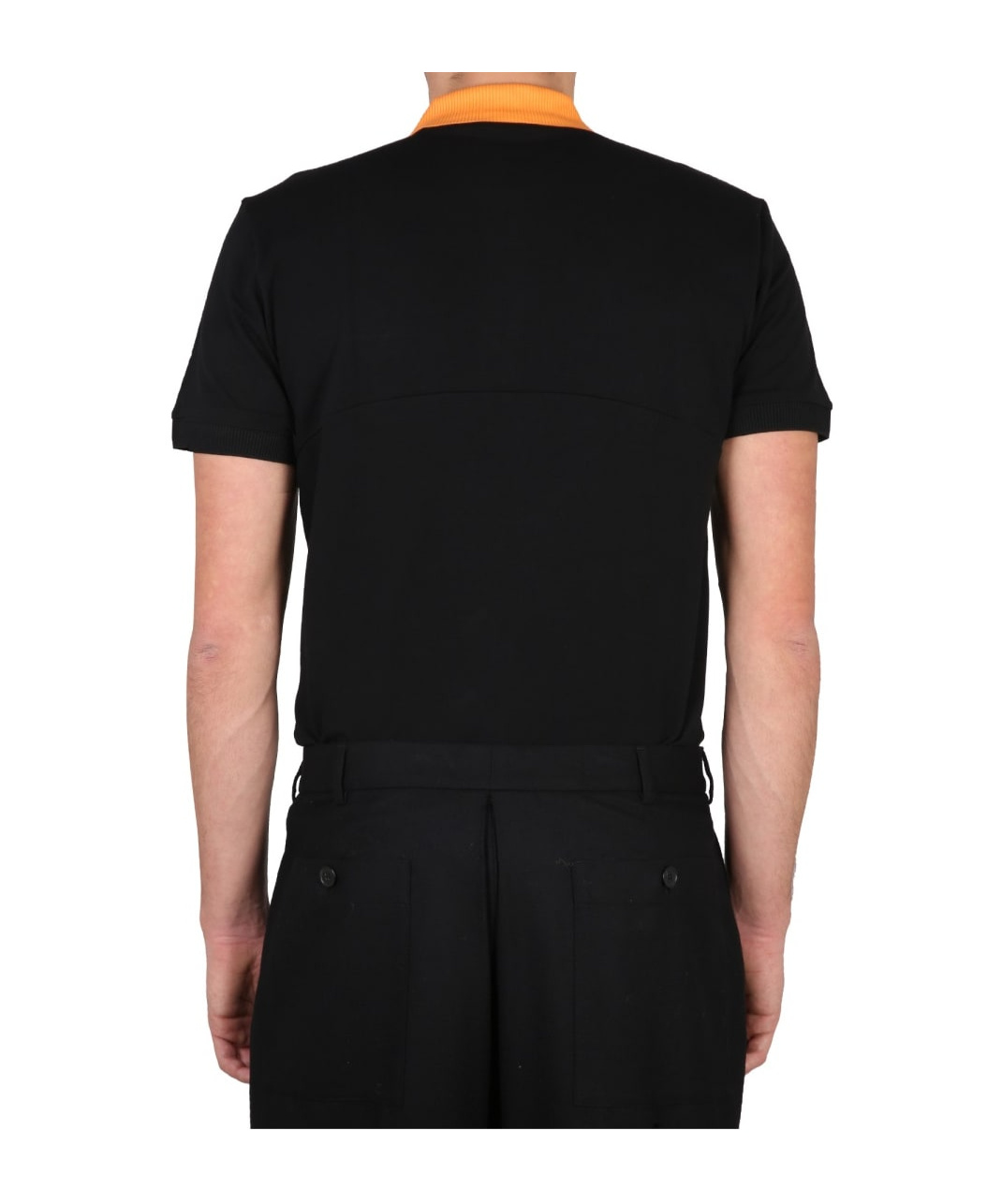 Shop Hugo Boss Boss Color Blocked Polo Shirt In Black