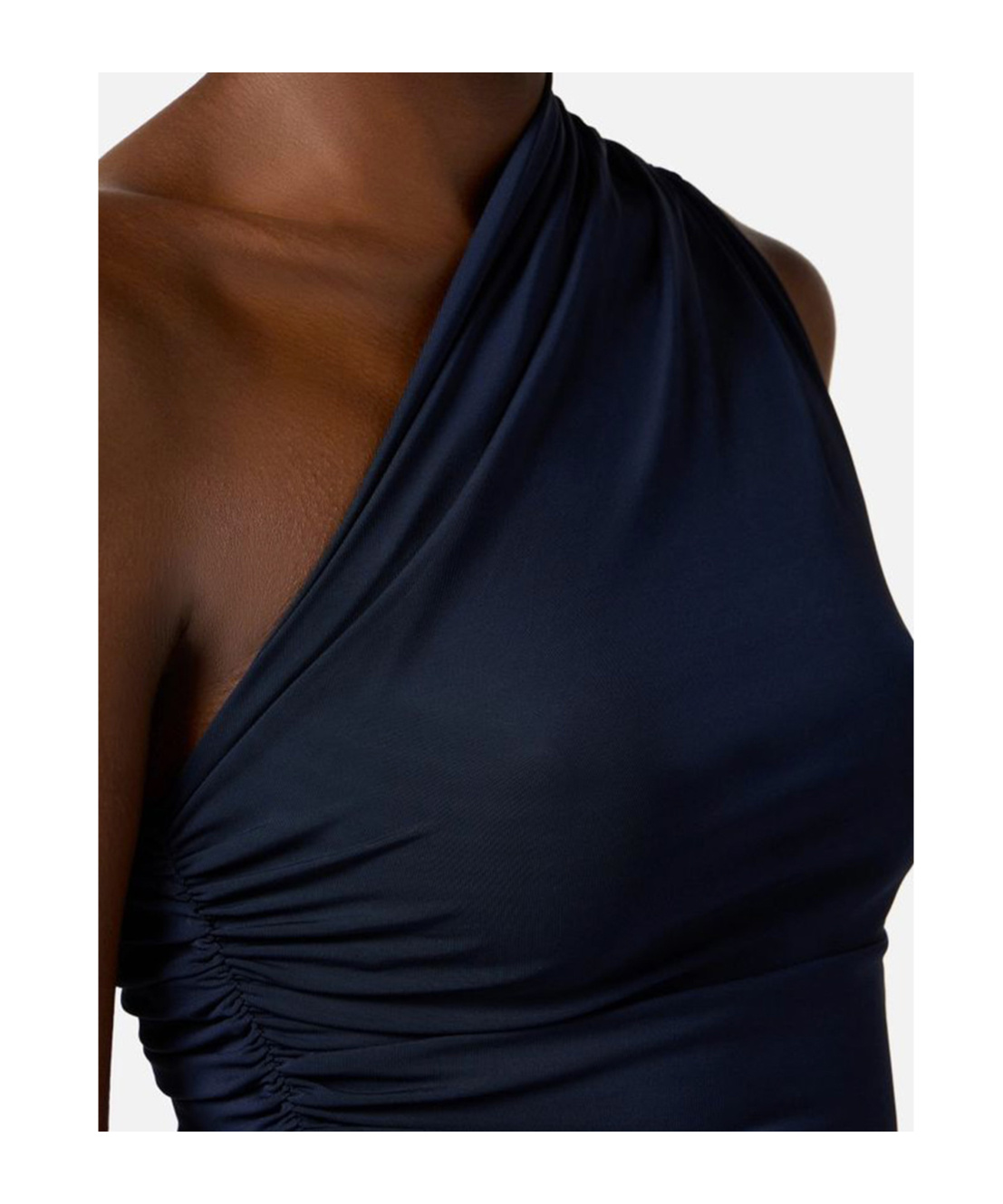 Shop Elisabetta Franchi One-shoulder Top In Blue