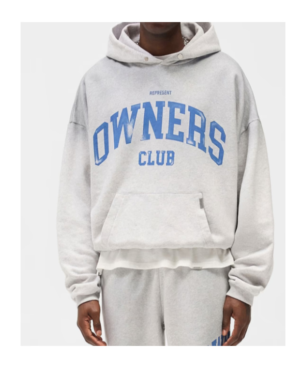 Represent Owners Club Hoodie In Gray