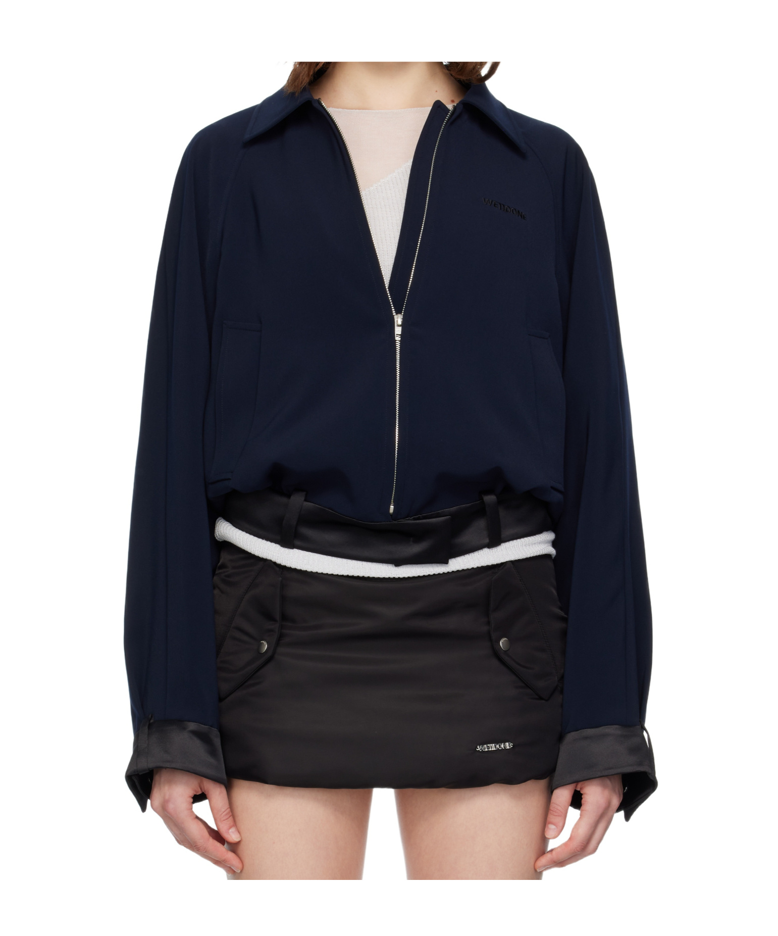 We11 Done Long Sleeve Shirt Jacket In Blue