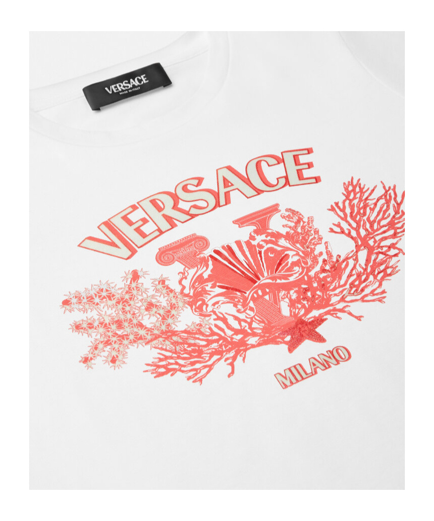 VERSACE LOGO-PRINT T-SHIRT 