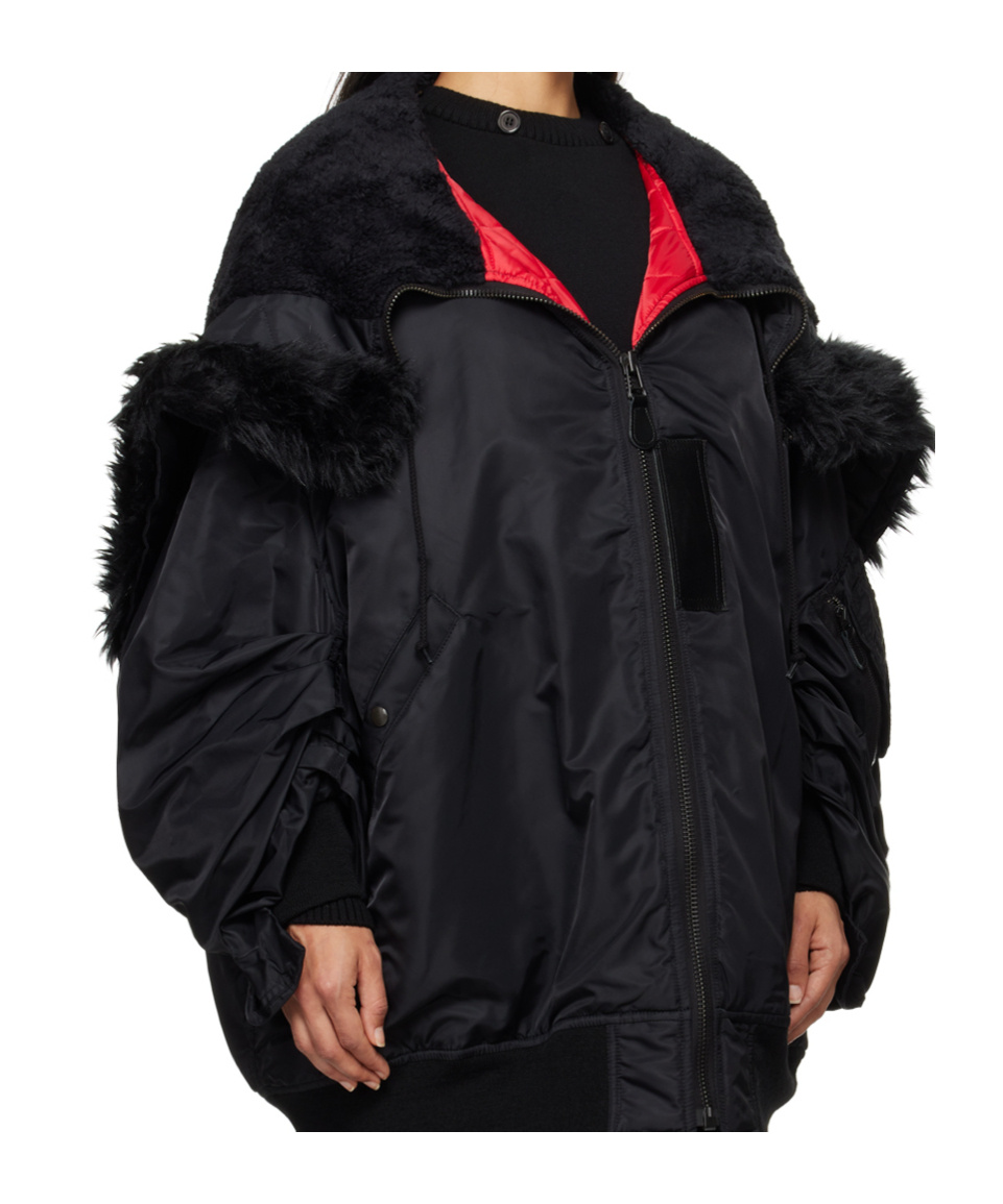 Shop Junya Watanabe Long-sleeved Jacket In Black